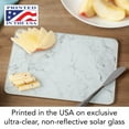 thumbnail image 6 of CounterArt White Marble Design 3mm Tempered Glass Cutting Board 10" by 8", 6 of 8