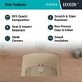 thumbnail image 7 of 23" x 21" Quartz Kitchen Sink, Single Bowl Sink, Drop-in Sink, Undermount Sink, Granite Kitchen Sink, Galaxy Beige Kitchen Sink, with Steel Grid and Basket Strainer, Lexicon Platinum LP-2321D-B, 7 of 7