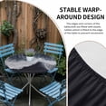 thumbnail image 2 of Black Coastal Round Tablecloth for 45-54 Inch Tables, Fitted Table Cover with Elastic Edge, Nautical Summer Beach Seaside Ocean Waterproof Outdoor Table Cloth Protector for Patio Garden Dinner Picnic, 2 of 9