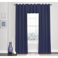 thumbnail image 3 of Eclipse Kingston Pinsonic Blackout Thermaweave Valance, Navy Blue, 52x18, 3 of 5