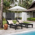 thumbnail image 5 of Devoko Set of 2 Outdoor Patio Chaise Lounge Chairs, Rattan Style, Multi-angle Adjustable Back, Black, 5 of 8