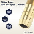 thumbnail image 3 of LTWFITTING Brass Barb Splicer Mender 3/8-Inch ID Hose Fitting Air Water Fuel Boat(Pack of 500), 3 of 4