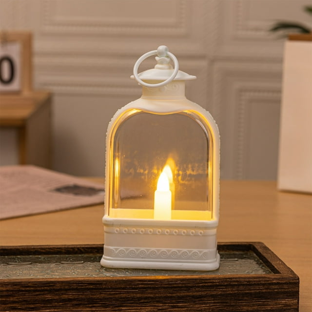 Boovnll Christmas Decorations, Flat Style Led Electronic Lantern Oil Lamp Small Lantern for Home Dining Room Christmas Decoration, Christmas Tree Decorations, Christmas Decor