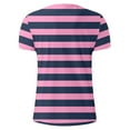 thumbnail image 6 of Big and Tall Shirts for Men European Color Blocked Striped Navy Sailor Striped Men Casual Loose Comfortable Trendy Summer Beach Round Neck Short Sleeved T Shirt Mens V Neck T Shirts Thick Pack M, 6 of 6