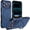 Blue, variant on Sanwo Shock-Absorbent Magnetic Kickstand Cell Phone Case for Apple iPhone 17 Pro ,Silver