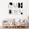 thumbnail image 2 of Abstract Boho Wall Art Prints Set of 6 Minimalist Geometric Boho Wall Art Black Brown Beige Line Art Canvas Painting PicturesMid-Century Modern Prints Gallery Wall Posters for Bedroom Living Room, 2 of 6