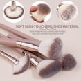 thumbnail image 3 of Makeup Brushes 11 Pcs Easy-taken Travel Makeup Brush Set Foundation Eye Shadows Blush Face Powder Concealer Mini Make up Brushes with Case (Champagne), 3 of 18