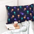 thumbnail image 6 of Kll Sea Jellyfish Pillow Covers Envelope Closure,Super Soft And Cozy Fuzzy Fleece Pillow Case Cover 14"X20", 6 of 9