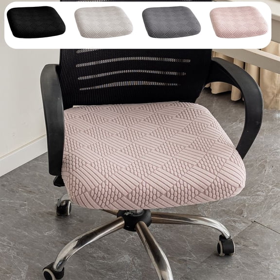 Office Chair Seat Cover for Computer Desk Chair, Washable Polyester Slipcover for All Seasons, Stretchable Fabric Protector for Home Restaurant, 1 Piece