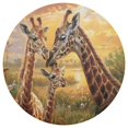 thumbnail image 3 of Ryvnso Giraffes on Grassland Round Plate Mats Dining Table Placemat Set of 4 for Holiday Decoration, 3 of 7