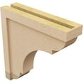 thumbnail image 5 of 4"W x 16"D x 16"H Thin Bryant Rough Cedar Woodgrain TimberThane Corbel, Primed Tan, 5 of 6
