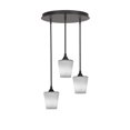 thumbnail image 1 of Empire 3 Light Cluster Pendalier In Dark Granite Finish With 6" White Matrix Glass, 1 of 1