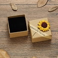 thumbnail image 4 of QIQUWOHUL Jewelry Gift Box Rose Sunflower Design Small Kraft Paper Box For Rings Pendants Earrings Necklaces Ideal For Christmas Holiday Anniversary Wedding Birthday, 4 of 6