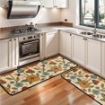 thumbnail image 3 of Kitchen Rugs Sets Of 2,Colorful Mushroom Flower Light Pattern Anti Fatigue Kitchen Mat Rugs Non Slip Washable,Decorative Kitchen Floor Mats for Kitchen,Sink,Laundry,17"x47"+17"x47", 3 of 5