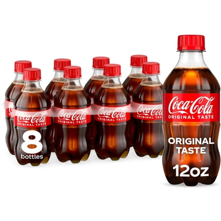 Coca-Cola Soda Pop Bottles, 12 fl oz, 8 Pack