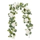 thumbnail image 1 of Guirnalda de flores artificiales de eucalipto para decoración de bodas, repisa de pared y habitación. Blanco, 1 of 8