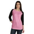 thumbnail image 1 of Inkmeso Womens Color Block Raglan Quarter Sleeve TShirt Baseball Tee Casual Sports Jersey Top, 1 of 8
