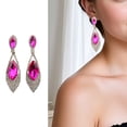 thumbnail image 2 of RUISINERY Imitation Diamonds Dangle Earrings for Women Ear Pendants with Rhinestones Teardrop Handmade Cubic Zirconia Earwear, 2 of 8