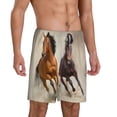 thumbnail image 2 of Fotbe Horses free run on desert Pattern Pajama Shorts for Men, Men's Pajama Bottoms, Sleepwear,Short Pajama Pants-X-Large, 2 of 6