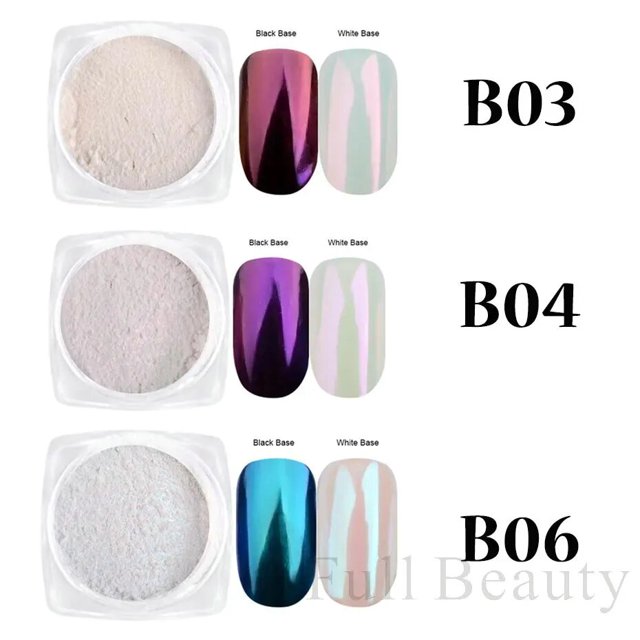 2 uds espejo de uñas brillo polvo oro plata efecto metálico pigmento Gel esmalte cromo escamas polvo decoración holográfica NFC000