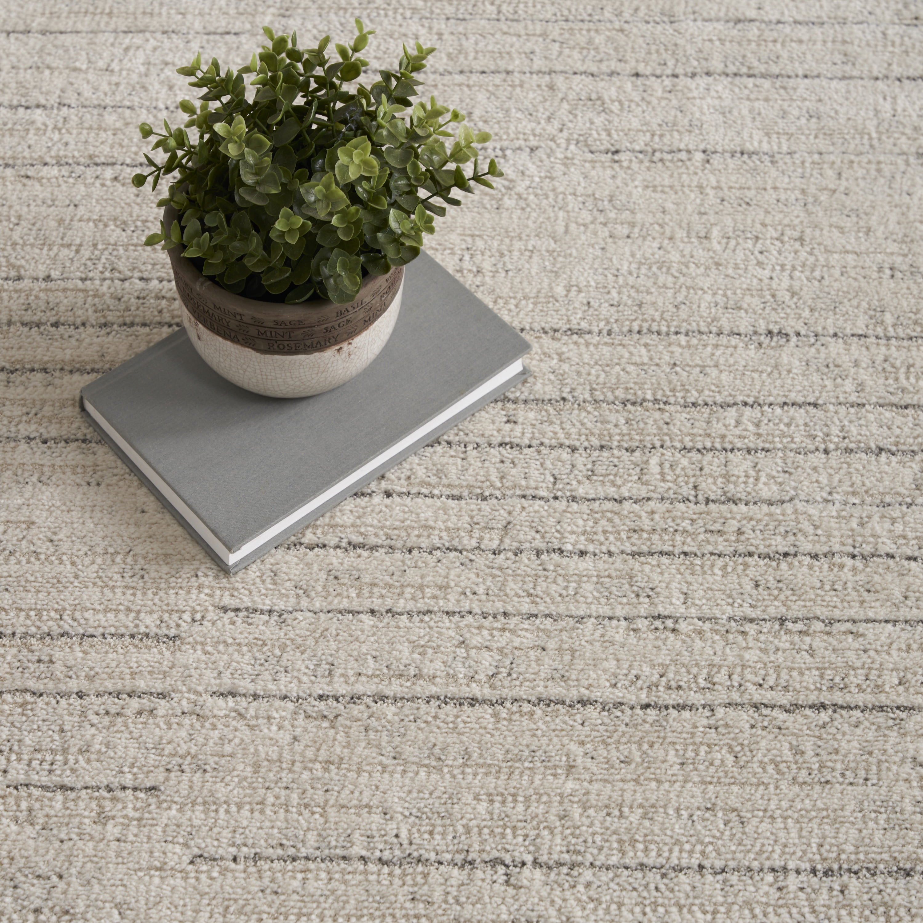 Nourison Santa Cruz Abstract Ivory Grey 9' x 12' Area Rug (9x12)