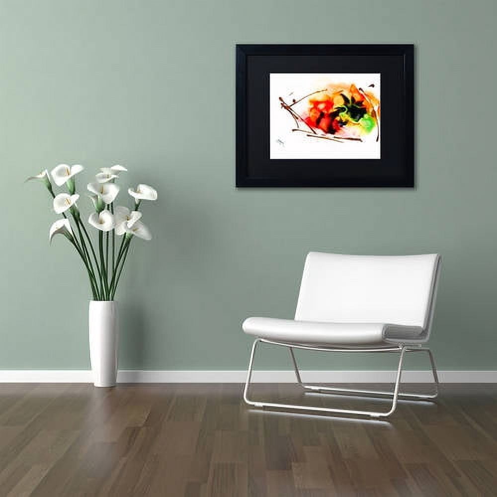 Trademark Fine Art "Abstract 05" Canvas Art by Mako, Black Matte, Black Frame