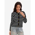 thumbnail image 6 of Women's Striped Cardigan Sweaters Fall Outfits Clothes Fashion Trendy Long Sleeve Tops Casual Lady Jackets, 6 of 7