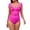 Pink, variant on Womens Cutout One Piece Swimsuit with Detachable Peplum Belt and Unique Tied Back Design for Women