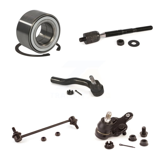 Transit Auto Front Left (Driver Side) Wheel Bearing Suspension Lower Ball Joint Outer Inner Tie Rod End and Sway Bar Stabilizer Link Kit (5Pc) for Car 2002-2003 Toyota Camry Lexus ES300 K7T-103135