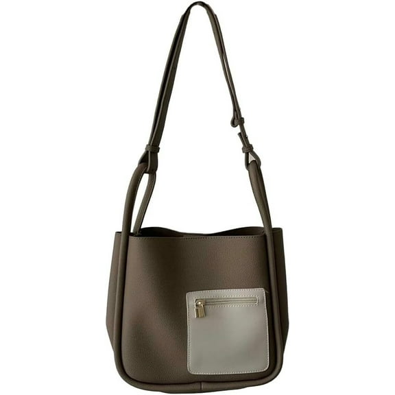 Kukuzhu Shoulder Bag Women's PU Leather Totes Lightweight Hobo Crossbody Bag Bucket Purse Handbag Work Top Handle Bag
