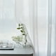 thumbnail image 2 of Cortinas transparentes Sala de estar Bolsillo con barra Paneles de cortina de ventana Dormitorio Cor Abanopi Blanco/140W*260L, 2 of 7
