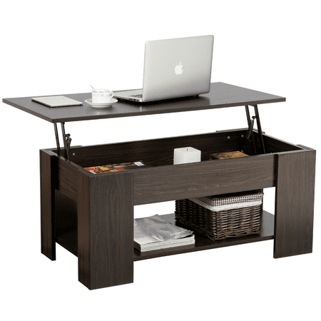 Lift Top Coffee Table Modern Modern Lift Top Coffee End Table Wood w/ Under Storage Space Shelf Home Furniture Espresso ()