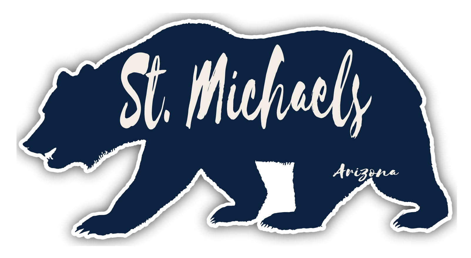 St. Michaels Arizona Souvenir 4-Inch Vinyl Decal Sticker Bear Design -  Walmart.com