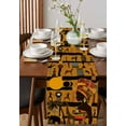 thumbnail image 4 of Black African Women Table Runner 72 Inches, Boho Brown Elephant Giraffe Ethnic Bed Runner Dresser Scarves Tabletop for Indoor Outdoor Parties/Ceremony/Banquet, 18" x 72", 4 of 8