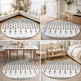 thumbnail image 5 of Round Area Rug 4ft Boho Diamond Floor Carpets Indoor Floor Area Mat Stain-Proof Mat Circle Rugs for Living Room Dining Room Kitchen Bedroom, Bohemian Geometric Stripes Beads Sofa Throw Carpet, 5 of 9