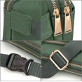 thumbnail image 3 of Riñonera para Mujer Riñonera Riñonera Resistente al Agua Ligera Moda Pecho Bolsas con 3 Bolsillos con Cremallera para Viajes Correr Senderismo Ciclismo CA0 Nylon Verde esquí esquí Gafas de esquí, 3 of 5
