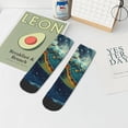 thumbnail image 5 of Salouo Surfing Turtle Pattern Unisex Middle Tube Socks,Middle-Finger Knee High Socks Over The Calf Tube Stocking Crew Stockings for Women and Men Tube Socks, 5 of 8