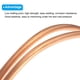 thumbnail image 3 of Tubo de Cobre Uxcell 7/8'' OD x 3Ft Tubería Flexible de Refrigeración Metal Hueco Suave para Aire Acondicionado Refrigerador, 1/4" OD x 3Ft x 1/64" T, 3 of 5