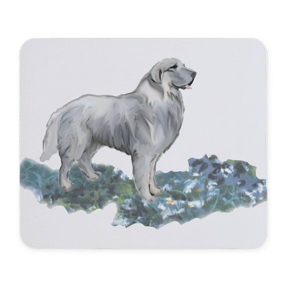 CafePress - Great Pyr Portrait Mousepad - Non-slip Rubber Mousepad, Gaming Mouse Pad