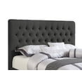 thumbnail image 2 of Benzara BM205555 Wooden Queen Size Platform Bed with Deep Button Tufted Headboard, Gray, 2 of 5