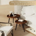 thumbnail image 6 of 2 Pcs Mid Century Modern Round Coffee Tables for Living Room,Easy Assembly Nesting Coffee Tables,Natural Wood Color Minimalist Circle Coffee Tables for Bedroom Office Balcony Yard, 6 of 9
