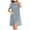 Light Gray, variant on Women's Solid Casual Short Sleeve Nightgown - Zipper Robe Pajamas with Pockets, Lightweight Polyester, Sizes S-XXL