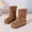 Brown, variant on Mooqilaa Girls Mid Calf Boots, Non Slip Faux Suede Lightly Fleece‑Lined Casual Fall Winter Shoes Beige Size 13 Little Kids