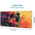 thumbnail image 2 of Gaming Mouse Pad Desk Pad,Extended Big Mouse Pad,31.5x11.8 Inch Long Computer Keyboard Mouse Mat Mousepad with 3mm Non-Slip Base and Stitched Edge for Gaming and Office\u2026 (Watercolor Skull), 2 of 6