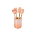 thumbnail image 1 of Juego de utensilios Le Creuset, gres y silicona, 5 piezas, Peche, 1 of 4