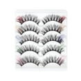 thumbnail image 1 of Unique Bargains 5 Pair 3D Mix Color False Eyelashes for Makeup Colorful, 1 of 4