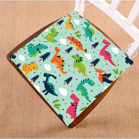 

PKQWTM Adorable Dinosaurs Cartoon Chair Pads Chair Mat Seat Cushion Chair Cushion Floor Cushion Size 20x20 inches