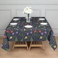 thumbnail image 3 of Pioneer Flower Floral Print Pattern Square Tablecloth, Waterproof Wipeable Spillproof Washable Table Cover for Home Kitchen Party Decor, 42"x42", 3 of 6