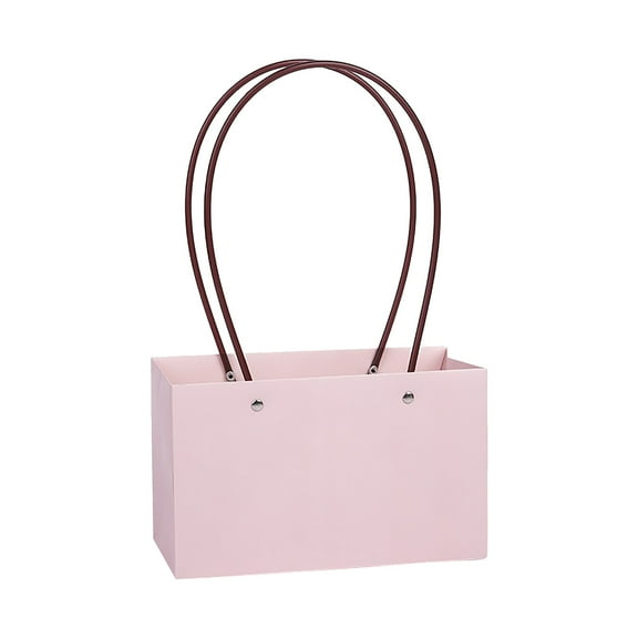 Lilixerw Kraft Flower Gift Bags Bouquet Paper Bags with Handle,Waterproof Bouquet Gift Box Empty Bouquet Bags for Flowers,Rectangle Packaging Wrap Bags,for Valentine's Day Mother's Day Gift