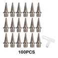 thumbnail image 2 of Greeniant 100 pack/lote de púas de pista de acero inoxidable con llave de púas - 100 piezas para un agarre duradero en salto de longitud Ropa Deportiva, Zapatos, 2 of 6